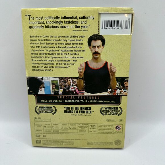 Borat Cultural Learnings Of America DVD Full Screen Sacha Baron Cohen Comedy - Picture 3 of 6